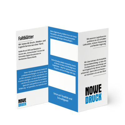 Faltblätter im Zick-Zack-Falz